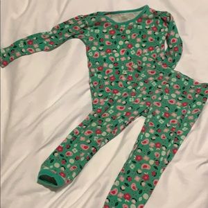 4/$10 just one you green floral and bird print PJs